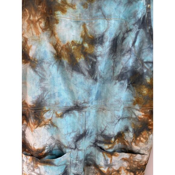 The Pyramid Collection Tie Dyed Overalls Cotton Boho Hippie Festival Artsy Sz S - Picture 9 of 11